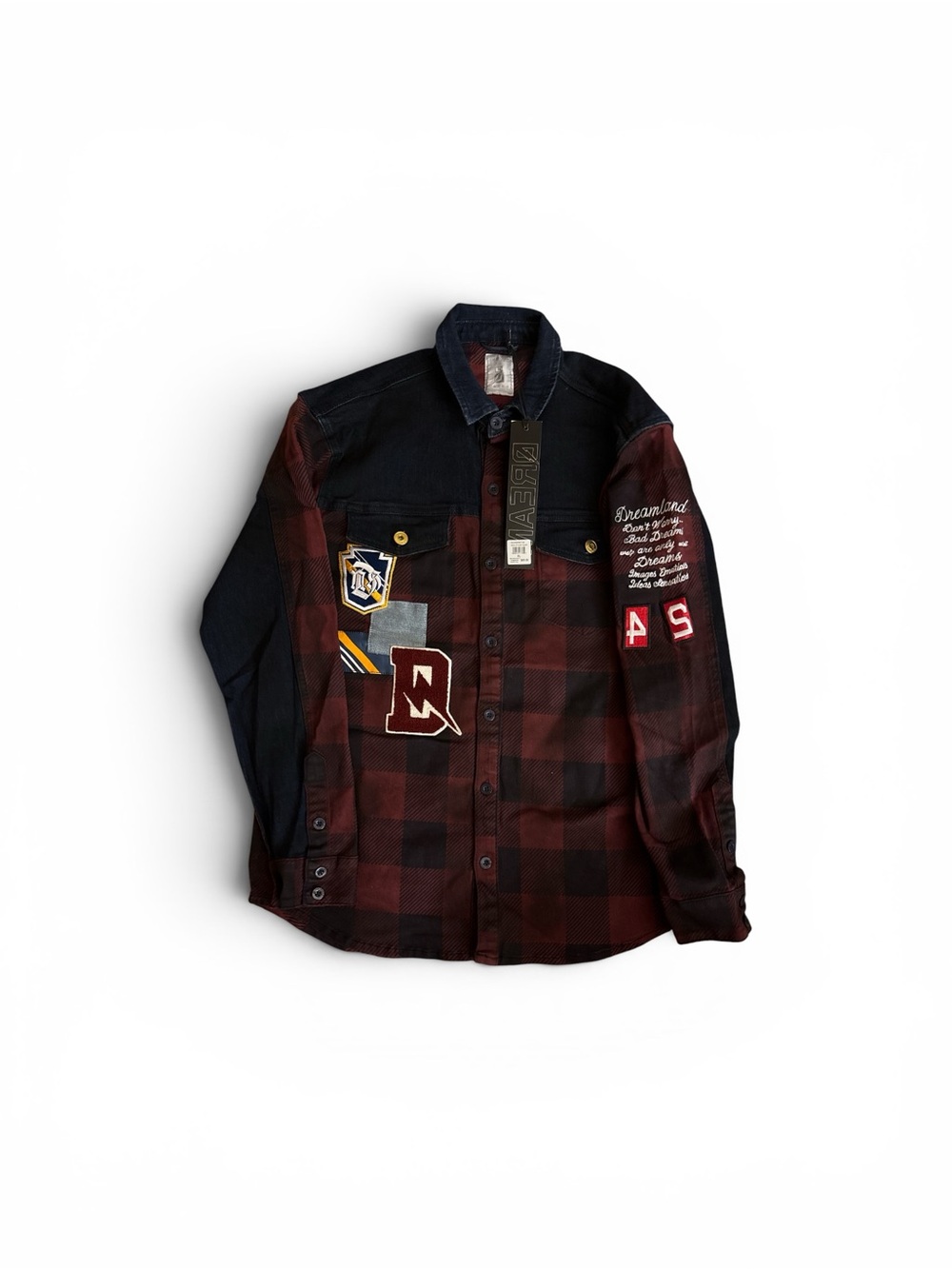 Dreamland Never Sleep Hybrid Denim/Flannel Jacket NWT Sz XL